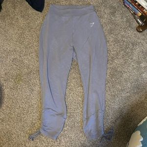 Gymshark Light heathered Purple grey ankle tie joggers size medium